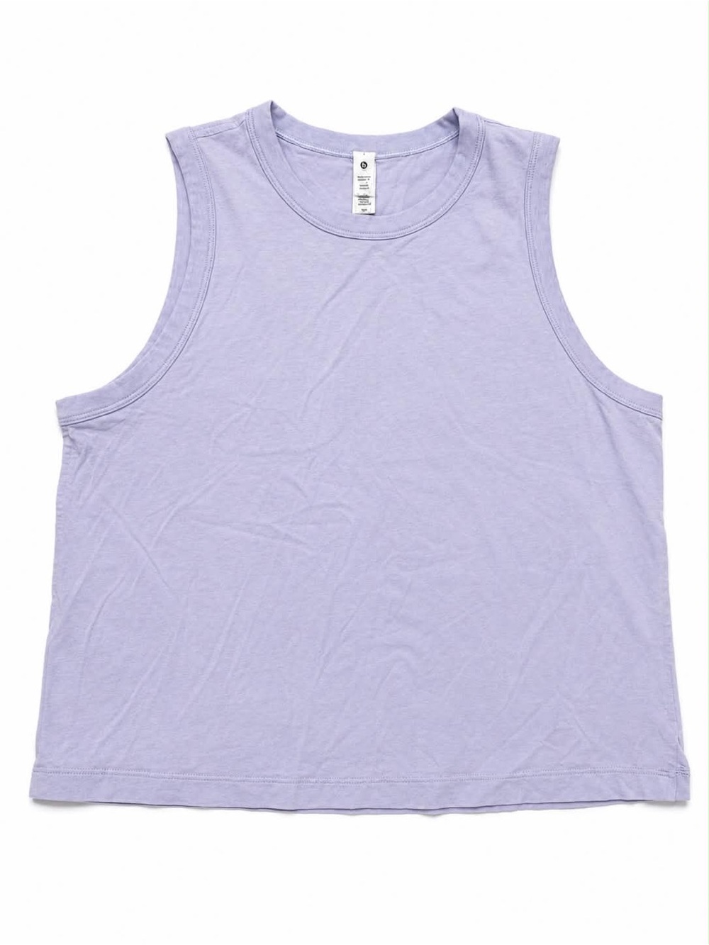 Lululemon Lavender Cotton Tank Top Size 6 Sleeveless Relaxed Fit